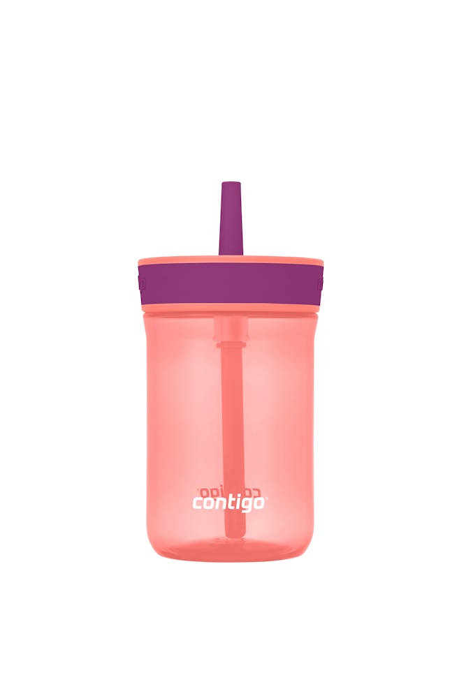 Kids’ Leighton Straw Tumbler with Spill-Proof Leak-Proof Lid, 14oz J8
