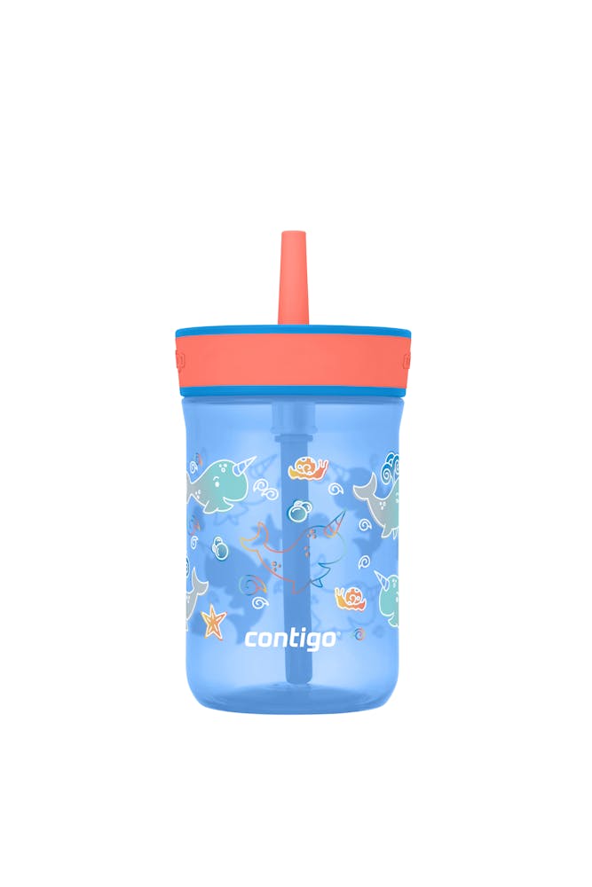Kids’ Leighton Straw Tumbler with Spill-Proof Leak-Proof Lid, 14oz J8