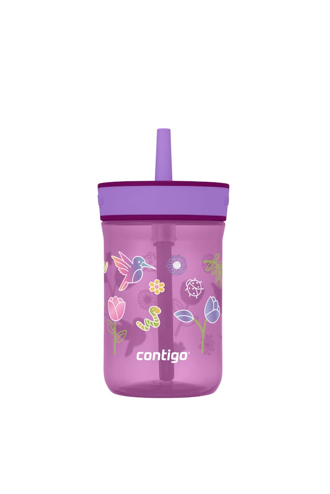 Kids’ Leighton Straw Tumbler with Spill-Proof Leak-Proof Lid, 14oz J8